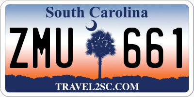 SC license plate ZMU661