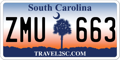 SC license plate ZMU663
