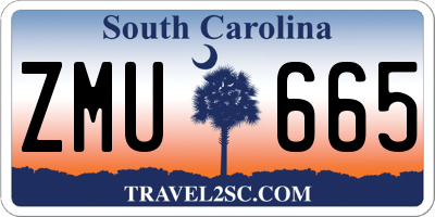 SC license plate ZMU665