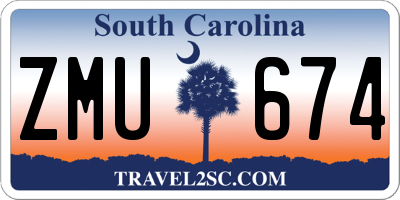 SC license plate ZMU674