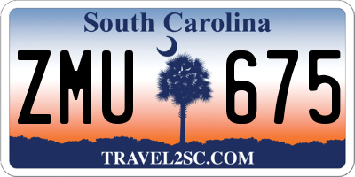 SC license plate ZMU675