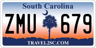 SC license plate ZMU679