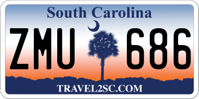 SC license plate ZMU686
