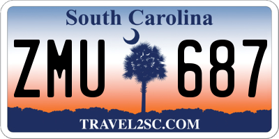 SC license plate ZMU687