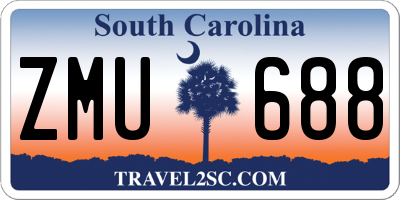 SC license plate ZMU688