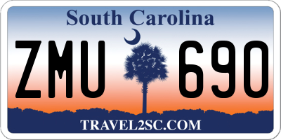 SC license plate ZMU690
