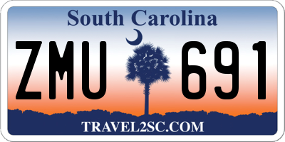 SC license plate ZMU691