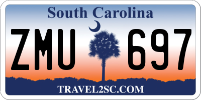 SC license plate ZMU697