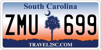 SC license plate ZMU699