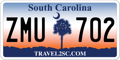 SC license plate ZMU702