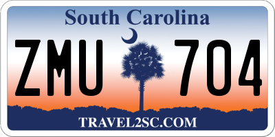 SC license plate ZMU704