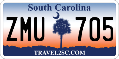 SC license plate ZMU705