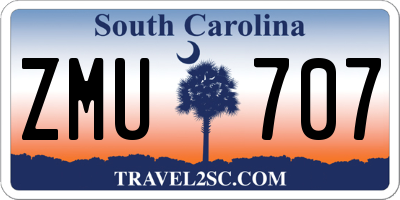 SC license plate ZMU707