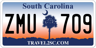 SC license plate ZMU709