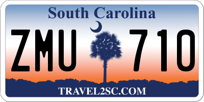 SC license plate ZMU710