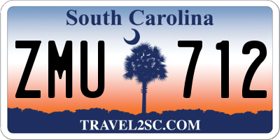 SC license plate ZMU712
