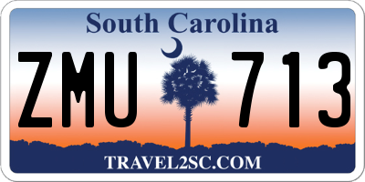SC license plate ZMU713