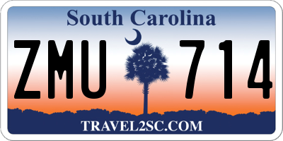 SC license plate ZMU714