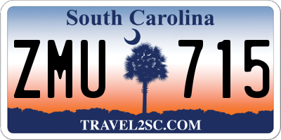 SC license plate ZMU715