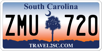 SC license plate ZMU720