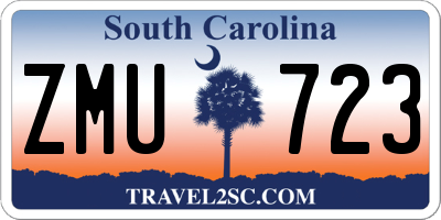 SC license plate ZMU723