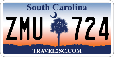 SC license plate ZMU724