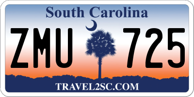 SC license plate ZMU725