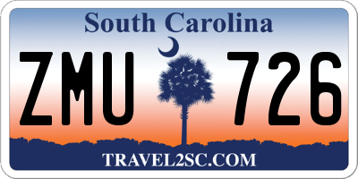 SC license plate ZMU726