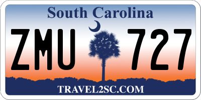SC license plate ZMU727