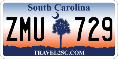 SC license plate ZMU729