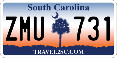 SC license plate ZMU731