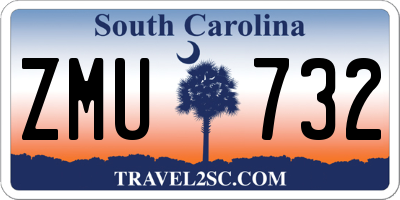 SC license plate ZMU732