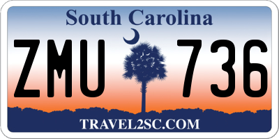 SC license plate ZMU736