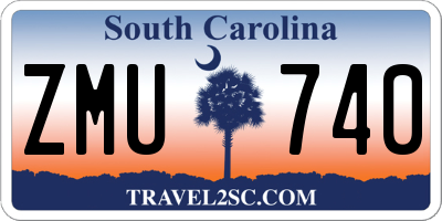 SC license plate ZMU740