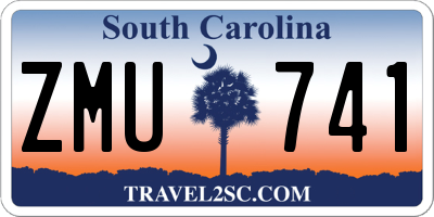SC license plate ZMU741