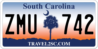 SC license plate ZMU742