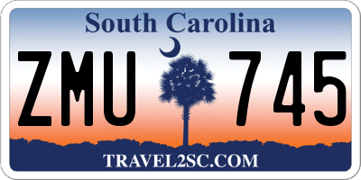 SC license plate ZMU745