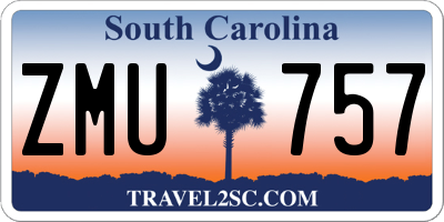 SC license plate ZMU757