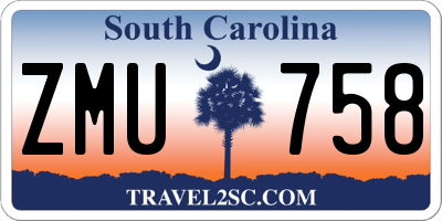 SC license plate ZMU758