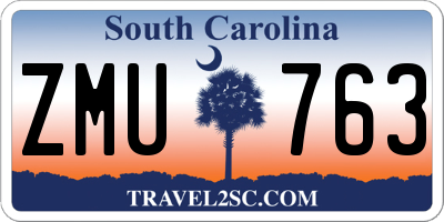 SC license plate ZMU763