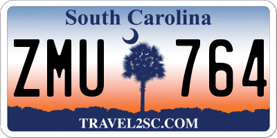 SC license plate ZMU764