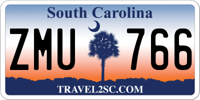 SC license plate ZMU766