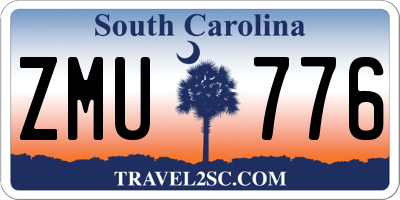 SC license plate ZMU776