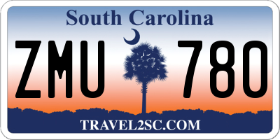 SC license plate ZMU780