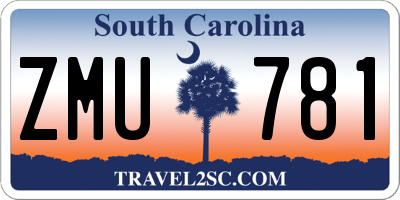 SC license plate ZMU781