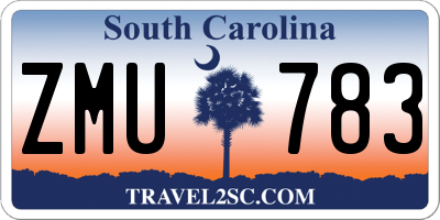 SC license plate ZMU783