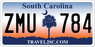 SC license plate ZMU784