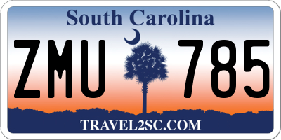 SC license plate ZMU785