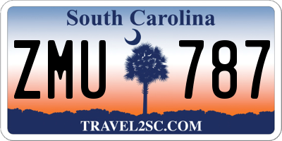 SC license plate ZMU787