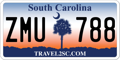 SC license plate ZMU788